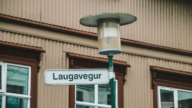 Shopping in shopping street Laugavegur