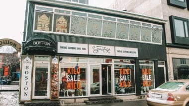 Shopping in shopping street Laugavegur