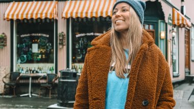 Shopping in shopping street Laugavegur