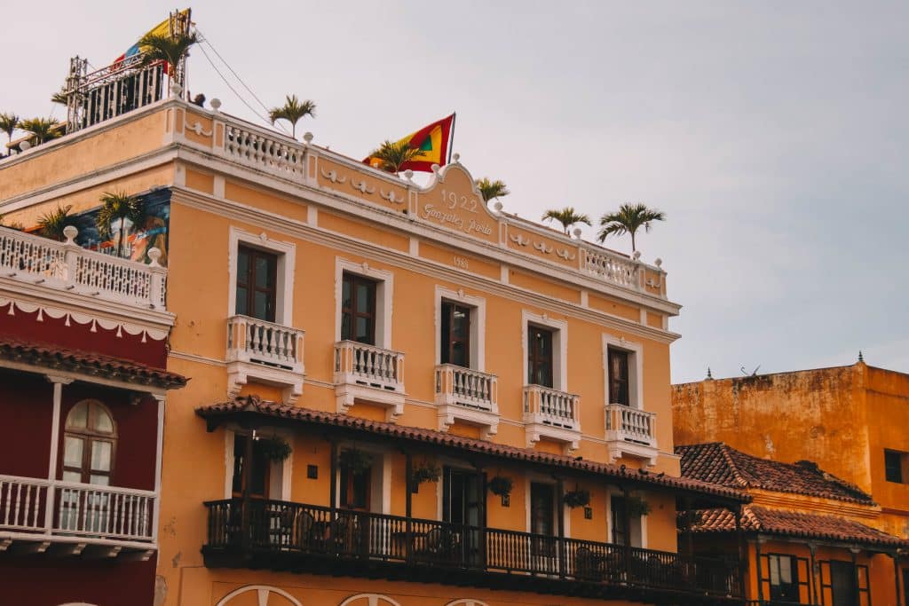 Colonial building Cartagena Colombia