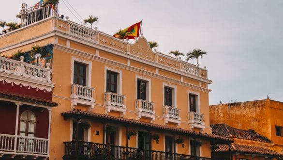Colonial building Cartagena Colombia