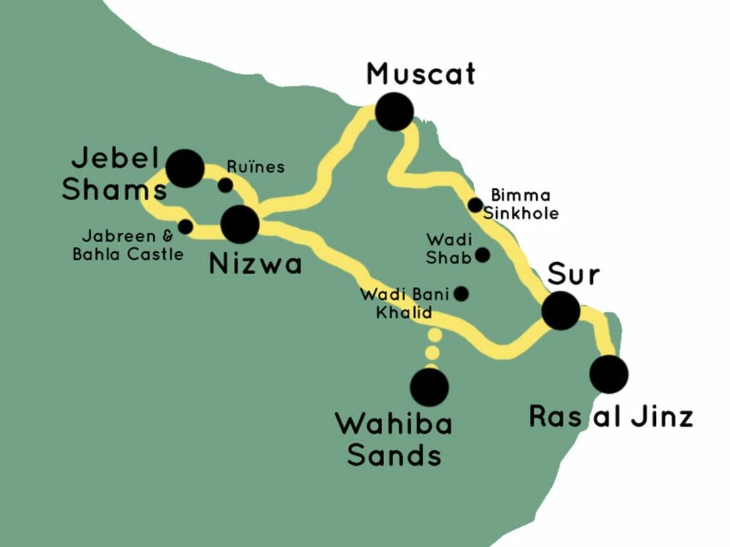 Travel itinerary Oman